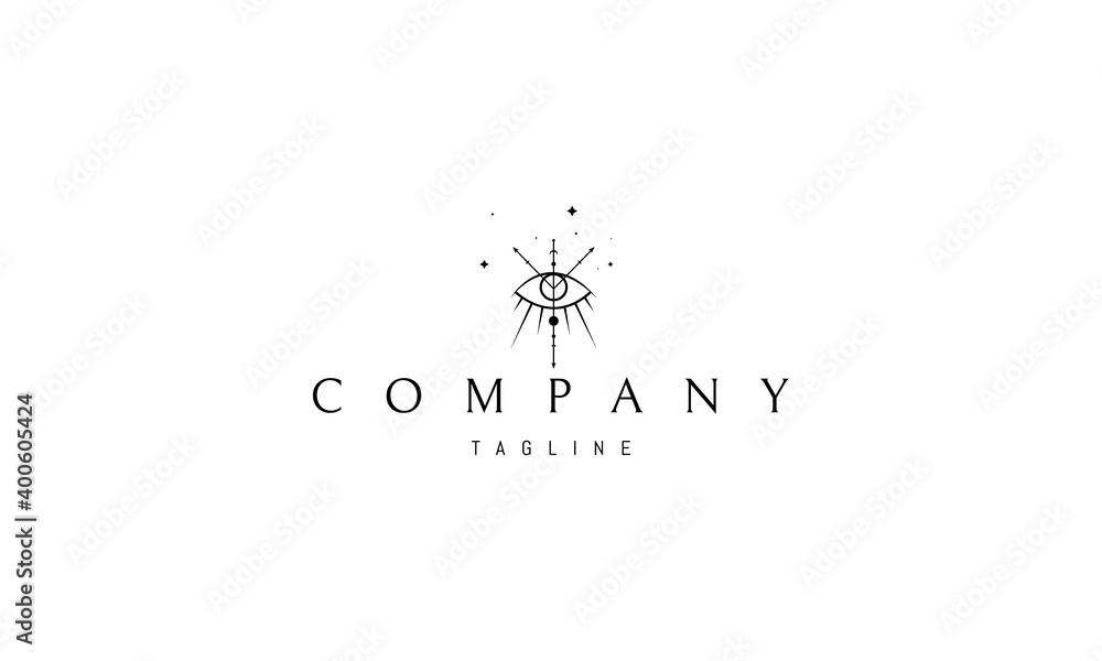 Vector logo on which an abstract image of an alchemical symbol in the form of an all seeing eye. Vector logo on which an abstract image of an alchemical symbol in the form of an all seeing eye.