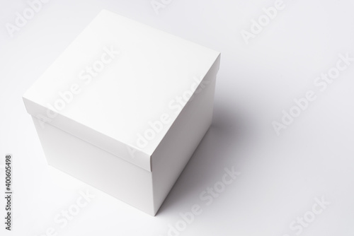 Whtie box package container mock up