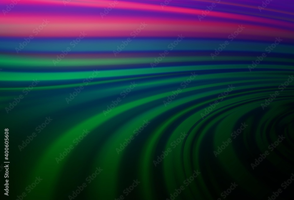 Dark Multicolor, Rainbow vector pattern with lava shapes.