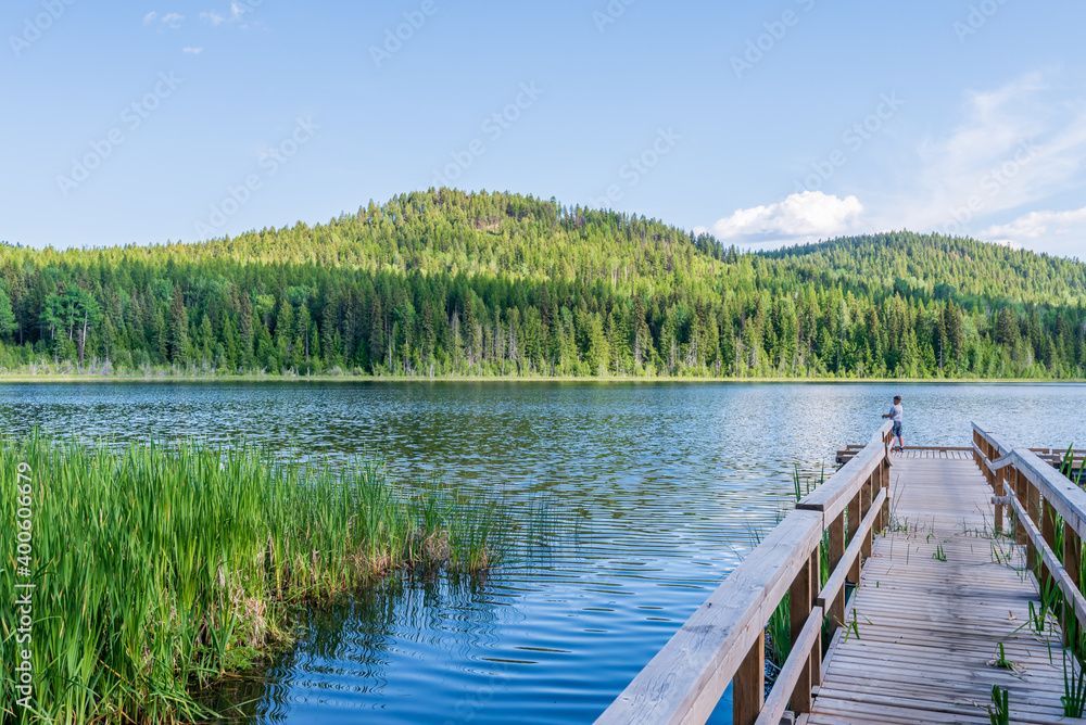 Mountain Lake with Blue Sky in British Columbia, Canada. Mountain Lake with Blue Sky in British Columbia, Canada.