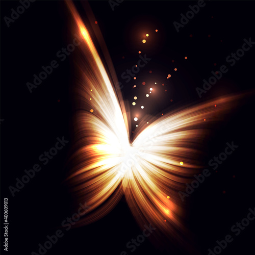 Abstract butterfly neon