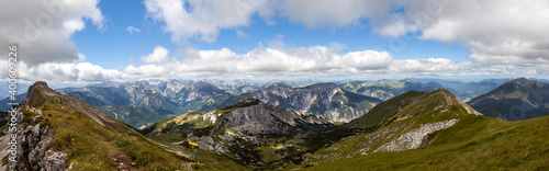 Mountain panorama from Rofanspitze mountain, Rofan, Tyrol, Austria