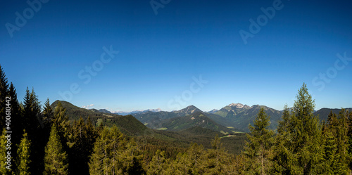 Mountain panorama view from mountain Pendling in Tyrol, Austria