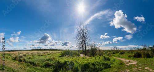 Beautiful landscape panorama, close to Baltic See, Slowinski National Park, Poland photo