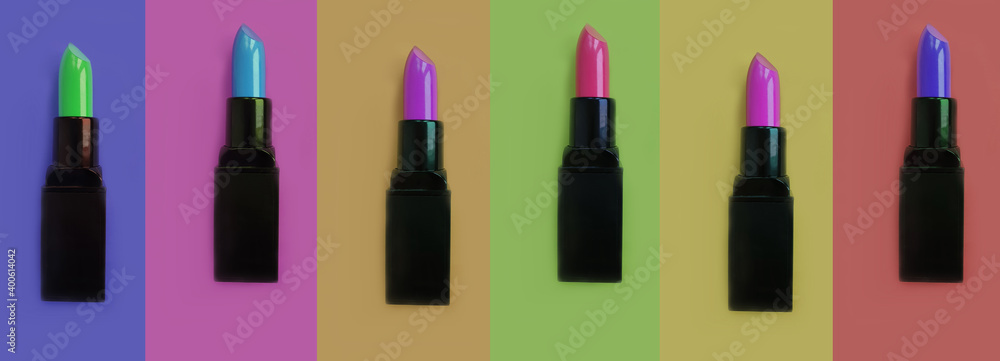 Obraz premium lipstick on colored background
