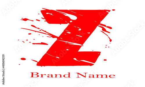 Z vector logo for any brand with red color
