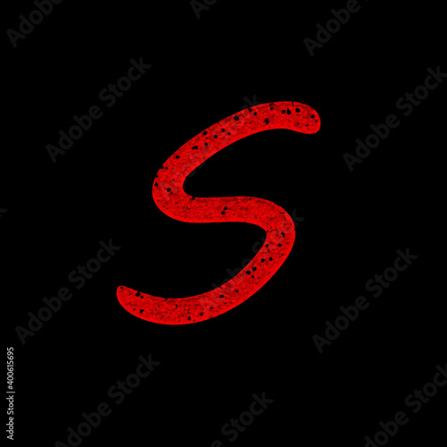 letters of the alphabet made in red neon effect