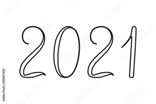 2021 Year Text Vector