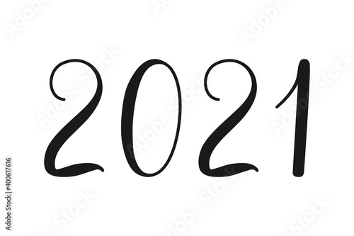 2021 Year Text Vector