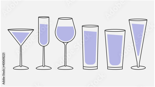 Mid Century Modern Cocktail Glasses