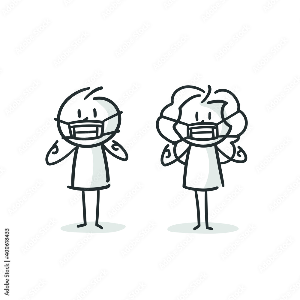 stick figures: masks, protection, virus (no. 20) stick figures: masks, protection, virus (no. 20)