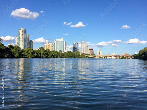 Lady Bird Lake view of Downtown Austin Texas