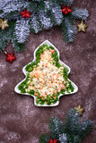 Traditional New year Russian salad Olivier