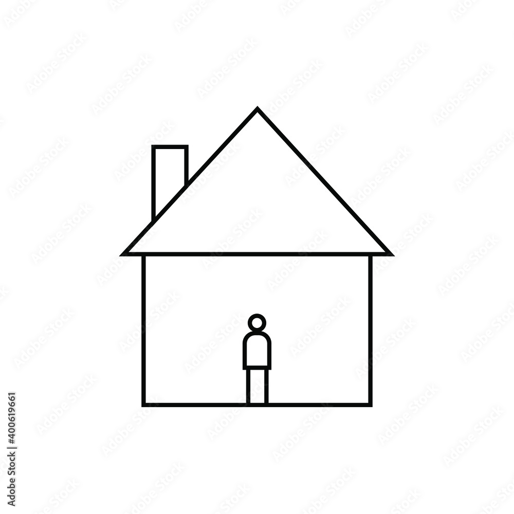 black house icon on white background, vector illustration black house icon on white background, vector illustration