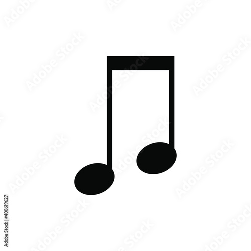 black note icon on white background, vector illustration