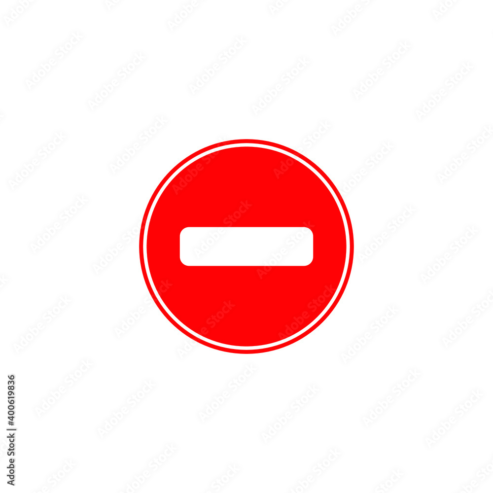 red and white road icon on white background, vector illustration red and white road icon on white background, vector illustration