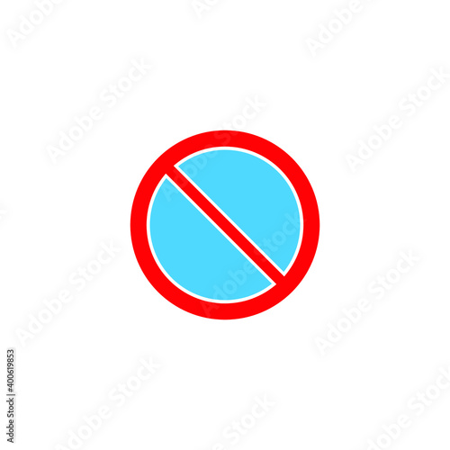 Free Download red and blue road icon on white background, vector illustration - GFXLoad