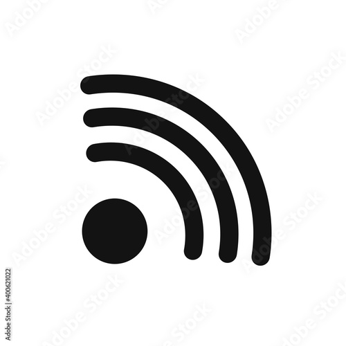 Wi Fi icon, flat design template, vector illustration