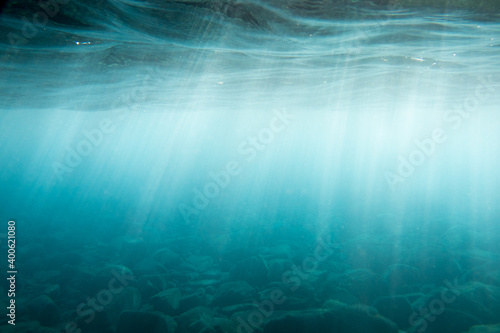 Reflection of sunlight undersea