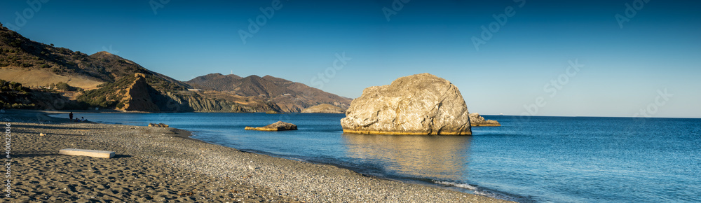 Fototapeta premium Panoramic view of sea and mountain range