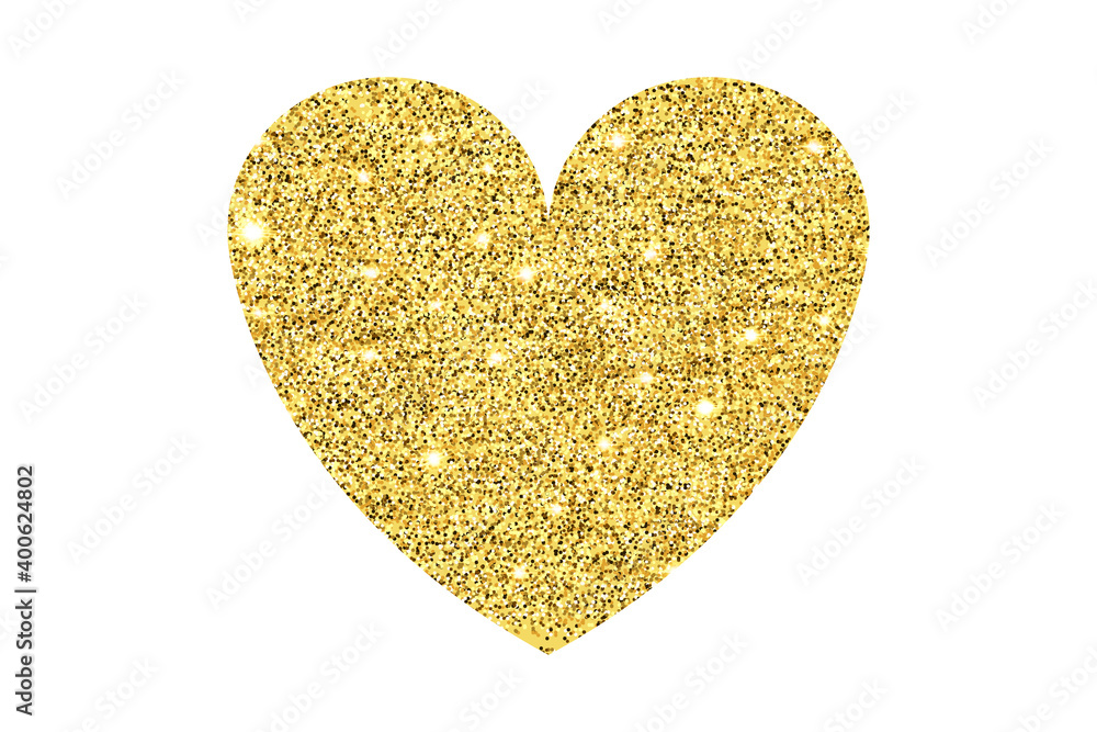 Golden glitter heart. Valentine Day symbol, design for wedding card.Gold sparkles.Stock vector illustration on white isolated background.Gold glitter heart sign sparkles isolated on white background. Golden glitter heart. Valentine Day symbol, design for wedding card.Gold sparkles.Stock vector illustration on white isolated background.Gold glitter heart sign sparkles isolated on white background.