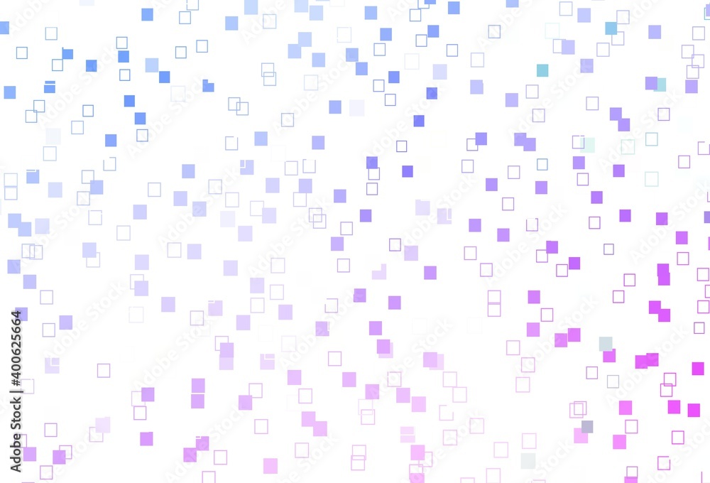 Light Pink, Blue vector pattern with crystals, rectangles.