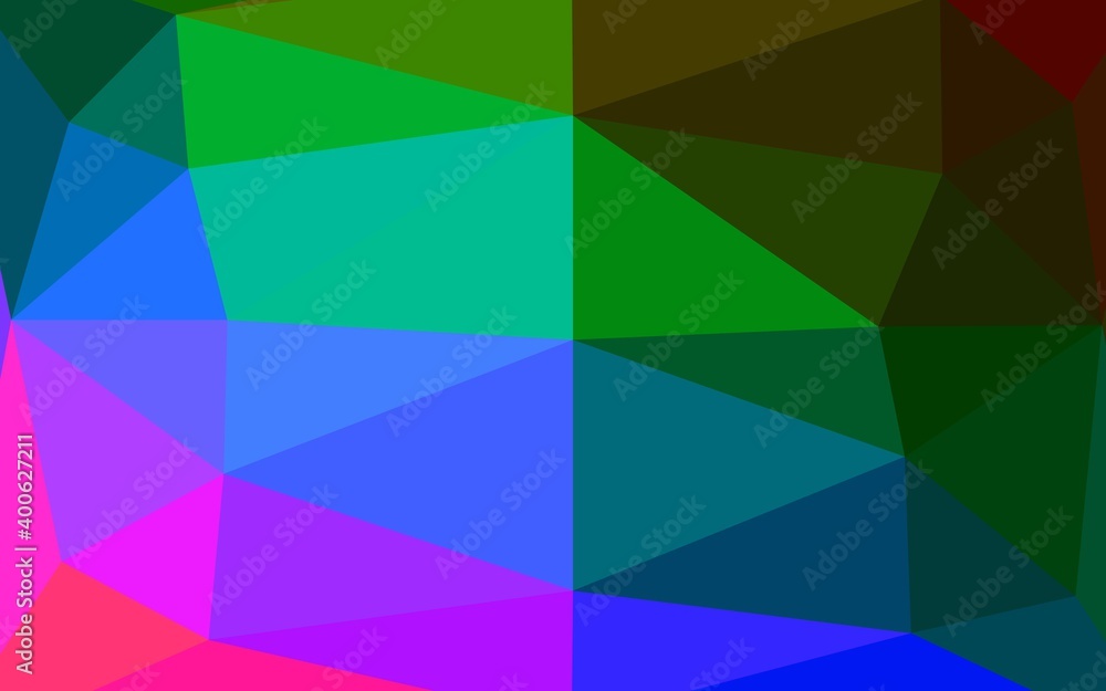 Fototapeta premium Dark Multicolor, Rainbow vector abstract mosaic backdrop.