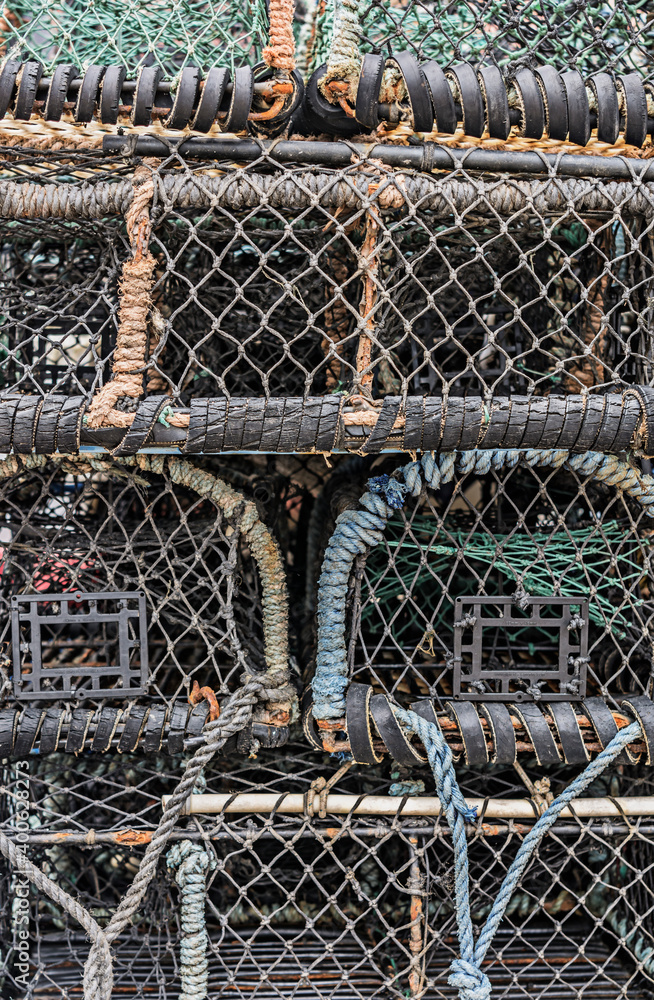 Traditional handmade lobster or crab pots commonly seen on coastal villages and towns.
