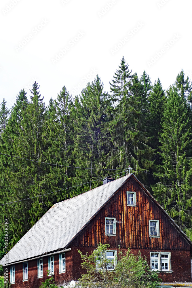 Dach eines Holzhauses im Schwarzwald Dach eines Holzhauses im Schwarzwald