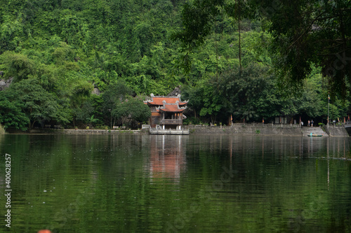 Vietnamese temple on a river