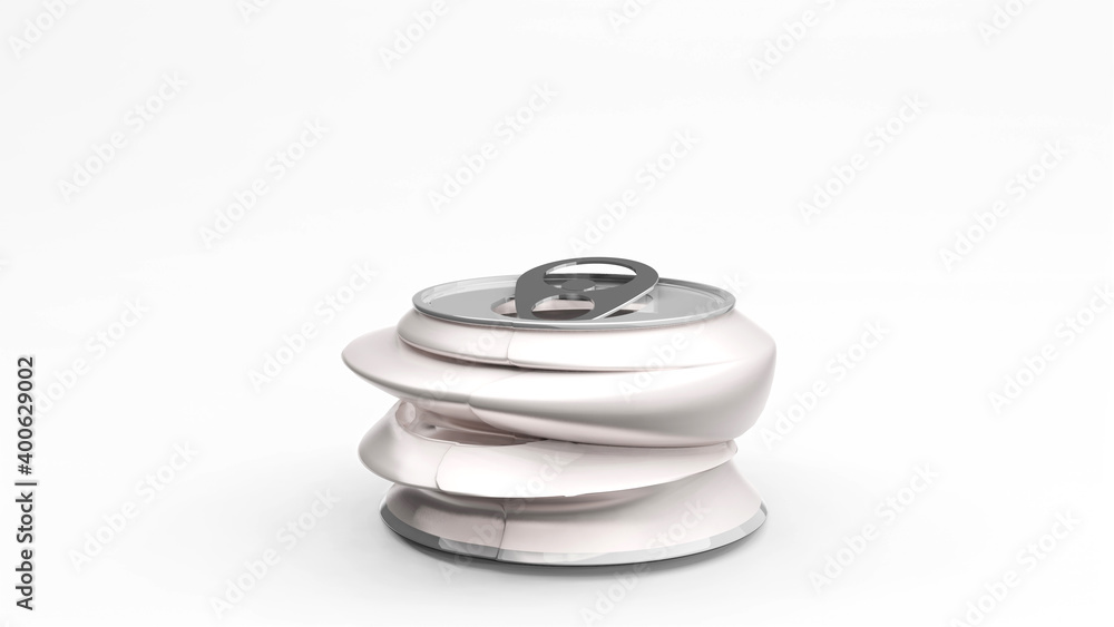 Aluminium can or soda pack mock up isolated on white background. 3D rendering Aluminium can or soda pack mock up isolated on white background. 3D rendering