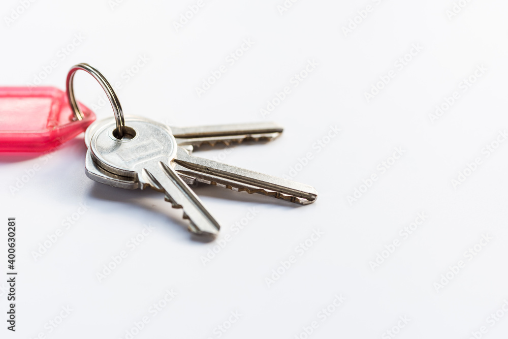 Key bunch with selective focus and copy space Key bunch with selective focus and copy space