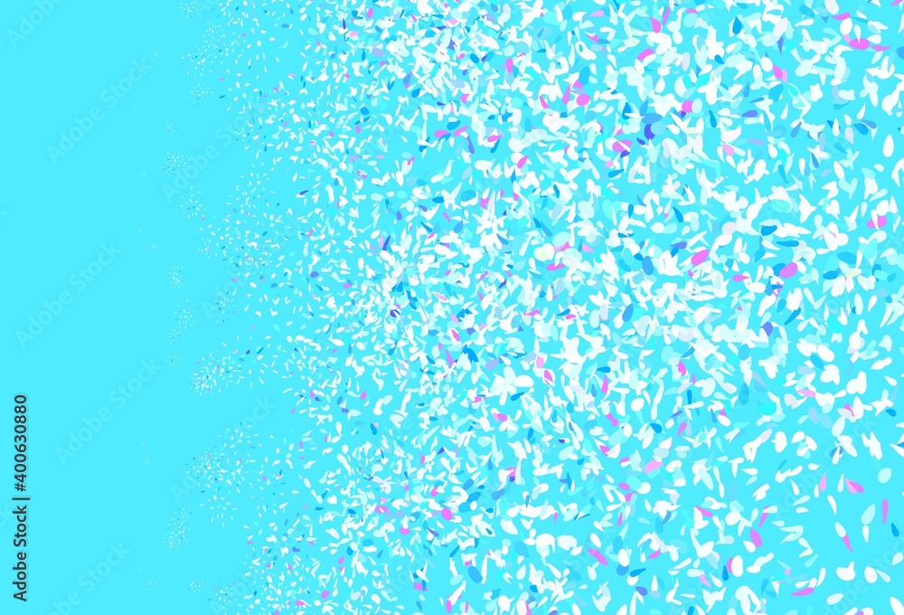 Light Blue, Green vector doodle template with leaves. Light Blue, Green vector doodle template with leaves.
