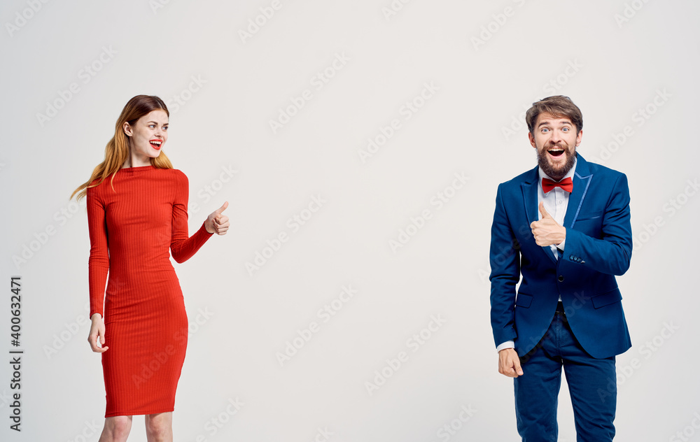 Cute young couple elegant style luxury studio romance communication