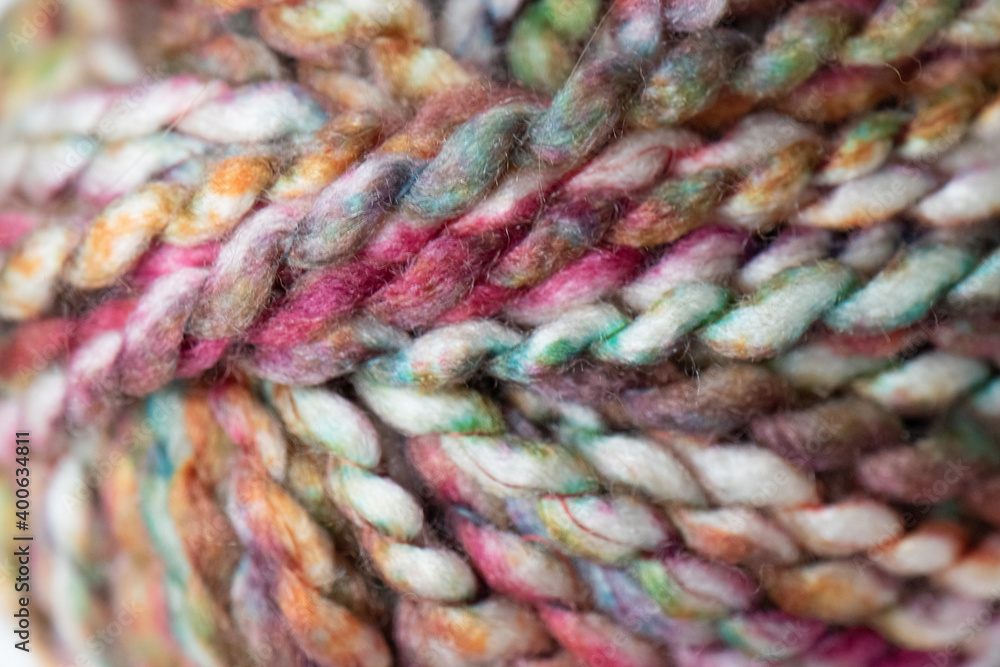 close up of knitting wool texture 