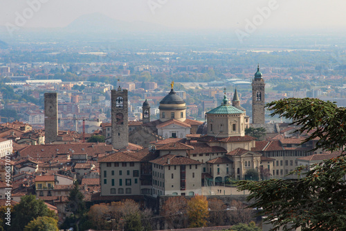 view of the old town of Bergamo, Italy © Vasilek