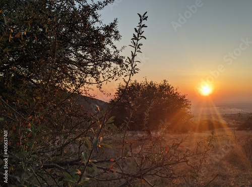 sunset in the mountains