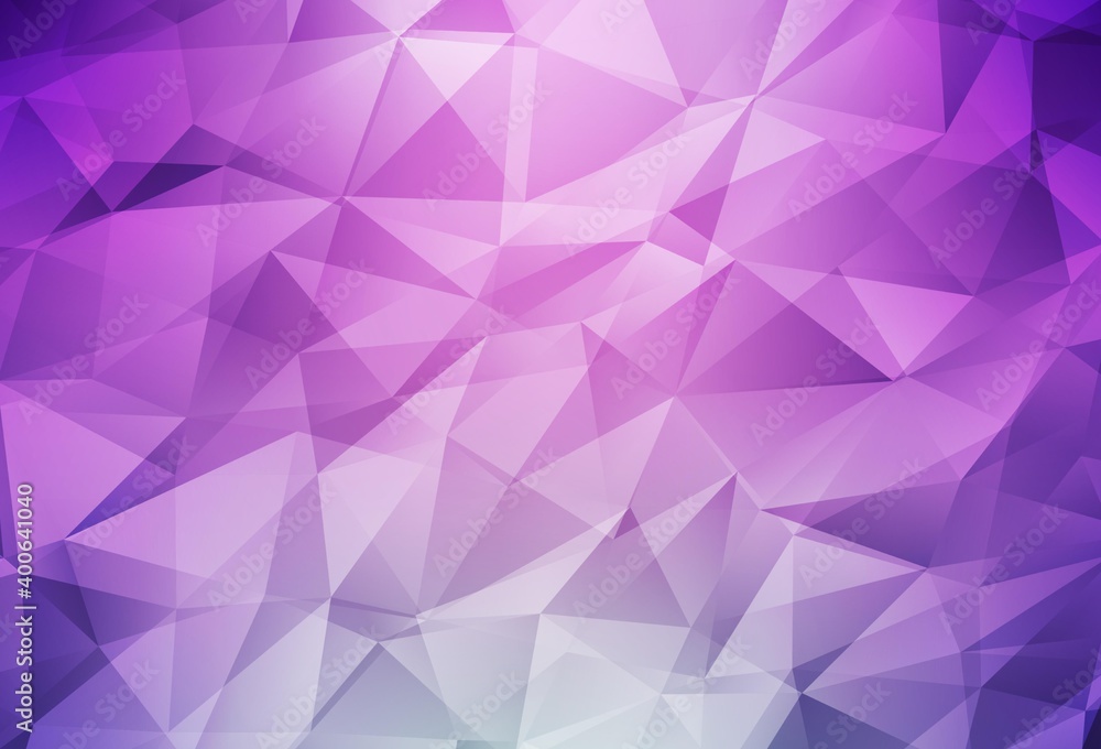Light Pink vector gradient triangles template. Light Pink vector gradient triangles template.