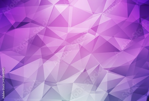 Light Pink vector gradient triangles template.