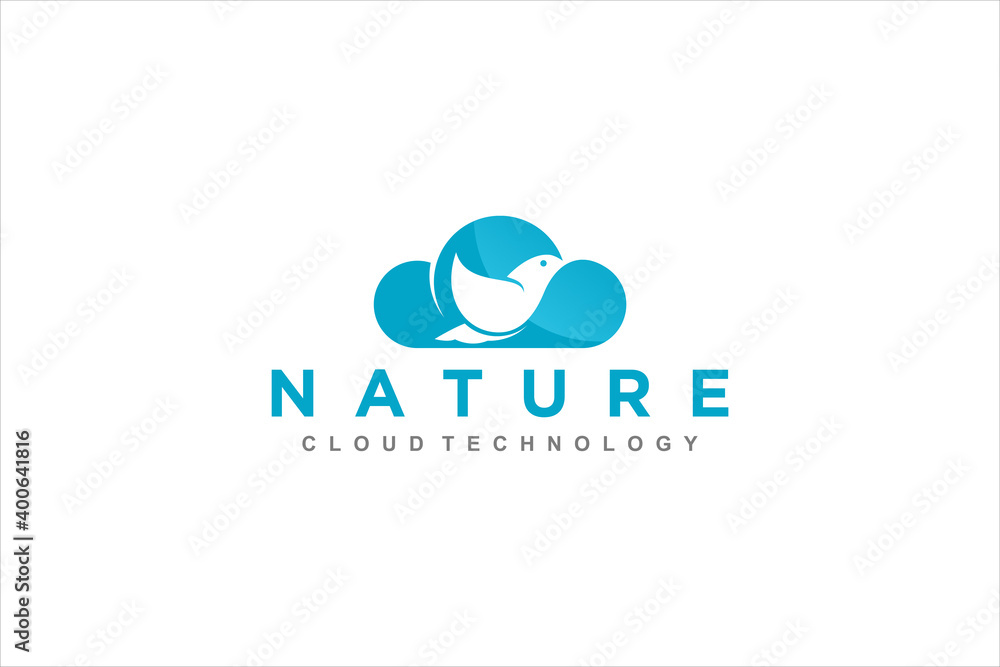 Cloud dove logo bird icon, internet business modern technology, animal bird symbol simple minimalist design. Cloud dove logo bird icon, internet business modern technology, animal bird symbol simple minimalist design.