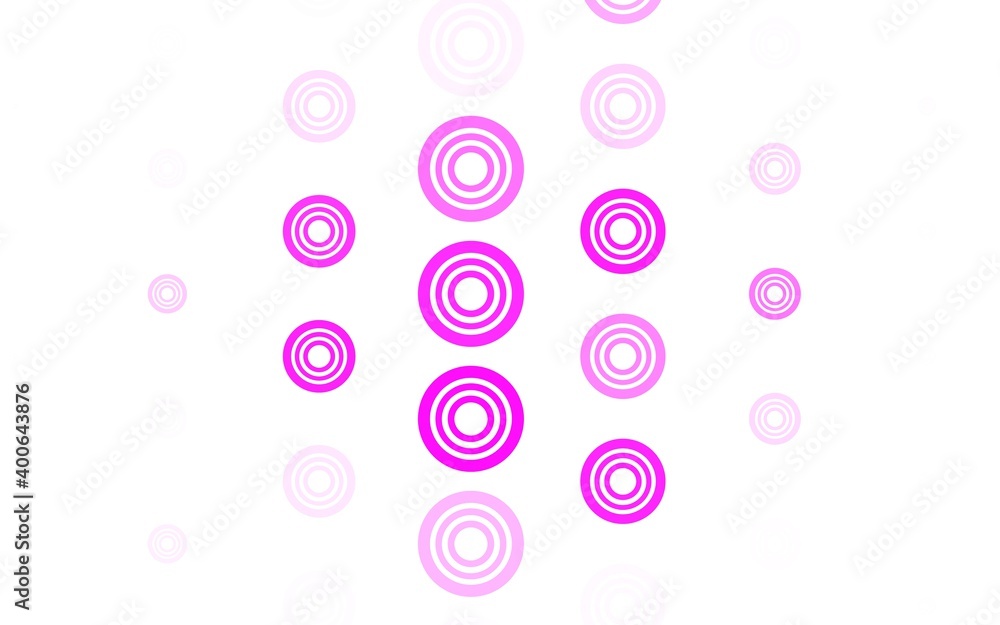 Light Pink vector layout with circle shapes. Light Pink vector layout with circle shapes.