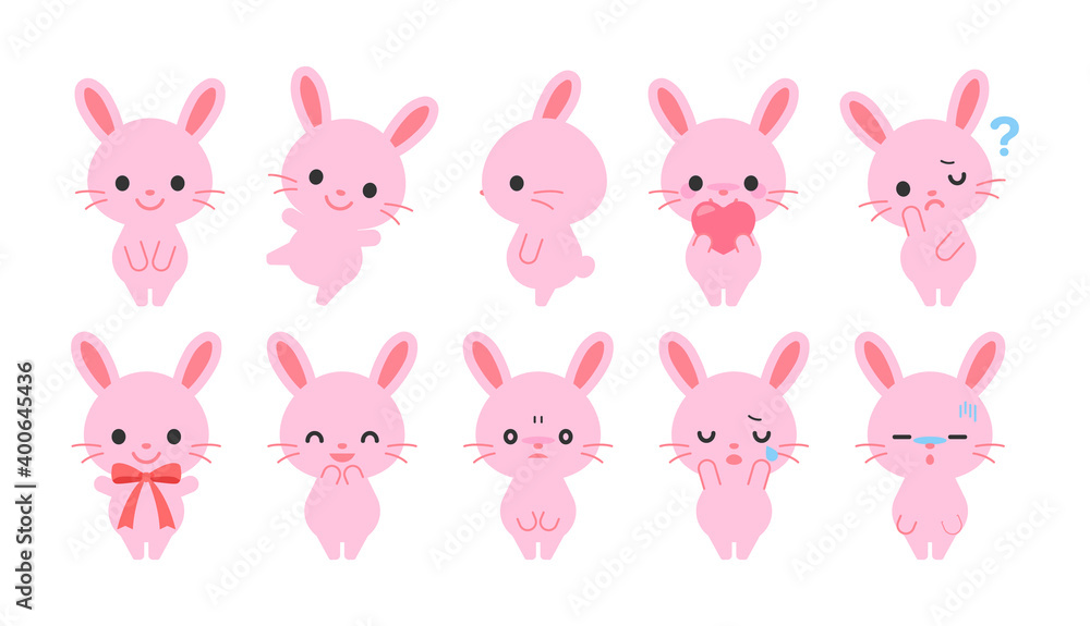 Obraz premium うさぎイラスト素材 : Rabbit illustration material