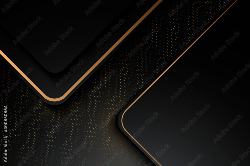Luxurious black background with a combination of gold shining in a 3D style. Graphic design element. Elegant decoration. EPS 10 Luxurious black background with a combination of gold shining in a 3D style. Graphic design element. Elegant decoration. EPS 10