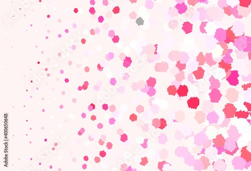 Light Pink vector background with abstract shapes.