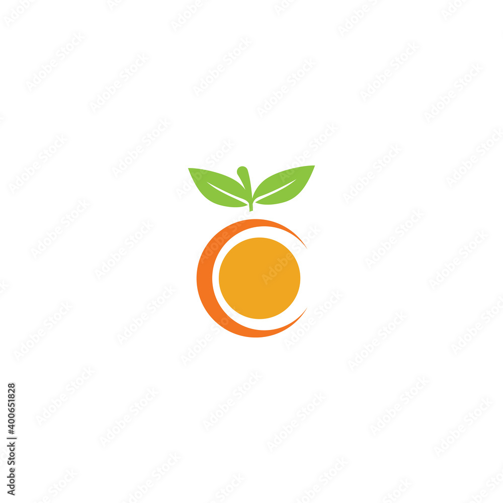 Orange logo design Vector icon illustration design Orange logo design Vector icon illustration design