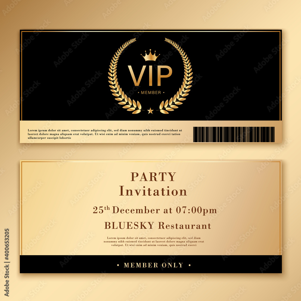 Voucher template with gold and black certificate. Background design ...