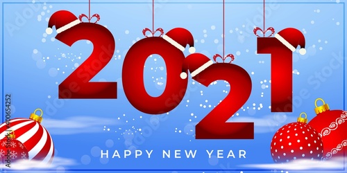  Happy New Year 2021 greeting card., background concept, New Year Eve., sparkly bokeh background, happy holiday wishes, vector illustration 