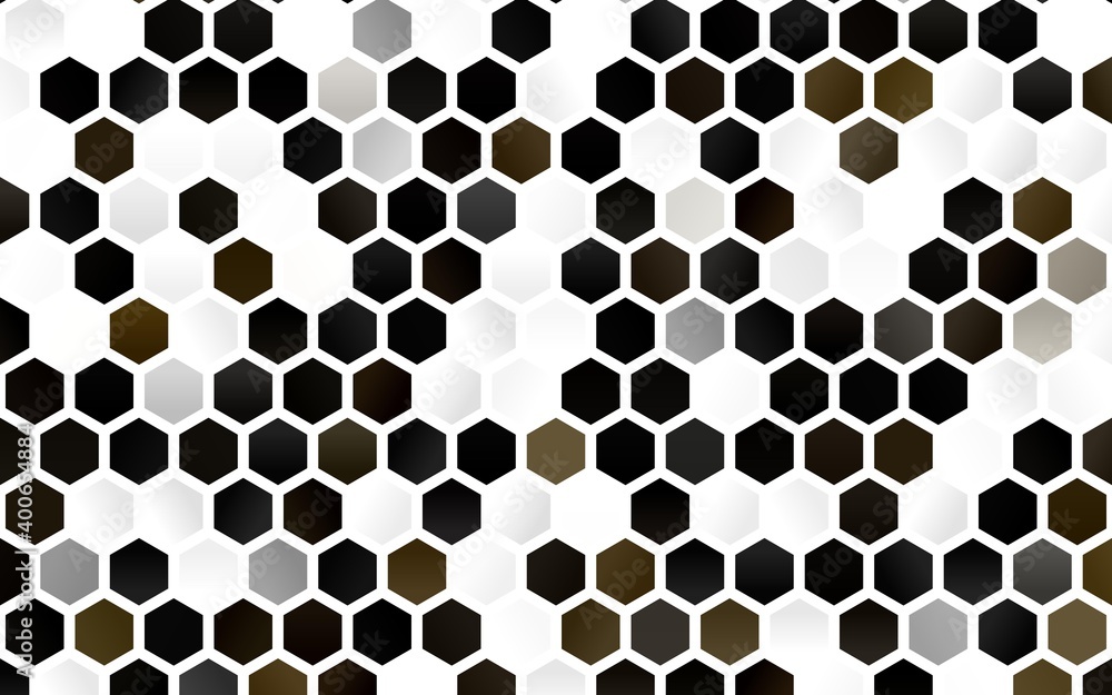 Light Black vector template in hexagonal style. Light Black vector template in hexagonal style.