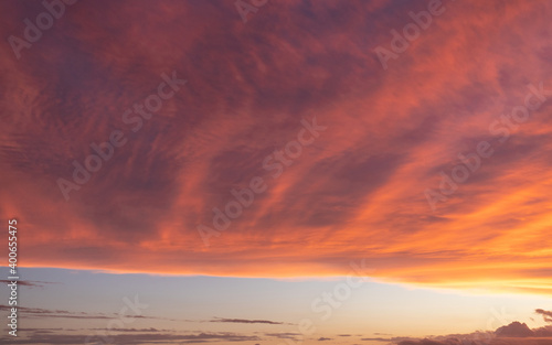 Red clouds of sunset sky. © AlexandraDaryl
