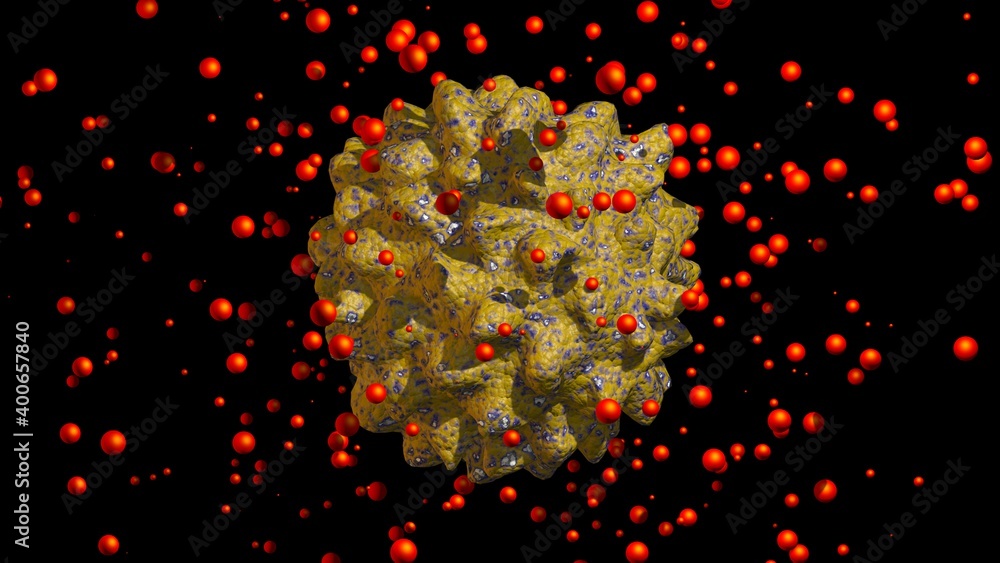 Antibiotics , Drugs target and kill virus . Small particles surround ...